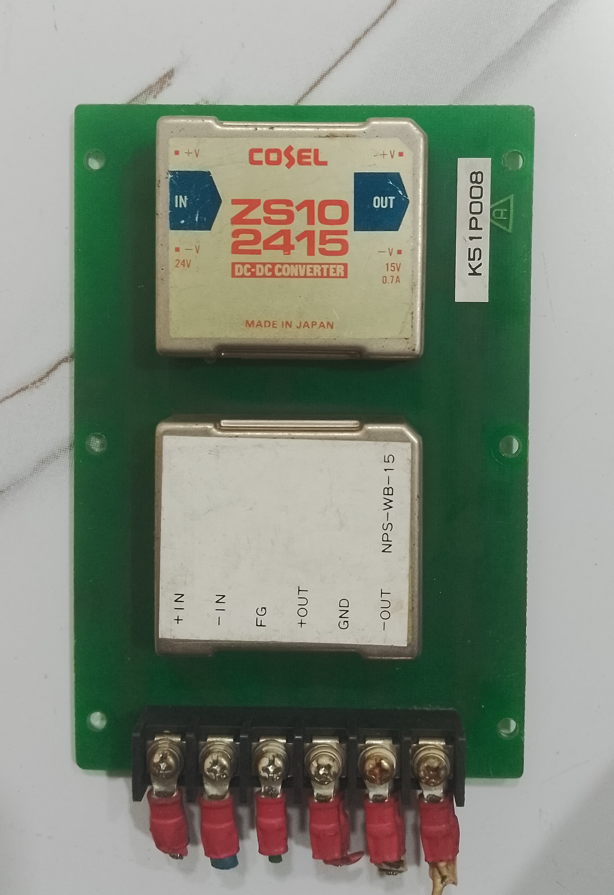 Cosel ZS102415 DC-DC Converter On PCB Circuit Board