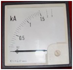 MEW AMMETER 0-3 KA AMMETER 96X96MM ANALOG MOUNTED METER