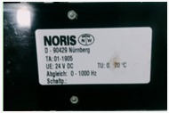 NORIS TA: 01-1905 LIMIT VALUE SWITCH MODULE 24V  24VDC 0-1000HZ TYPE:RV43A
