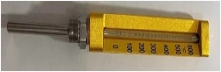 TEMPERATURE THERMOMETER, RANGE 0 TO 600 DEG C