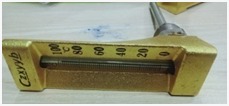 Thermometer V form Quality brass - 0-100 C Ship Czxyyb